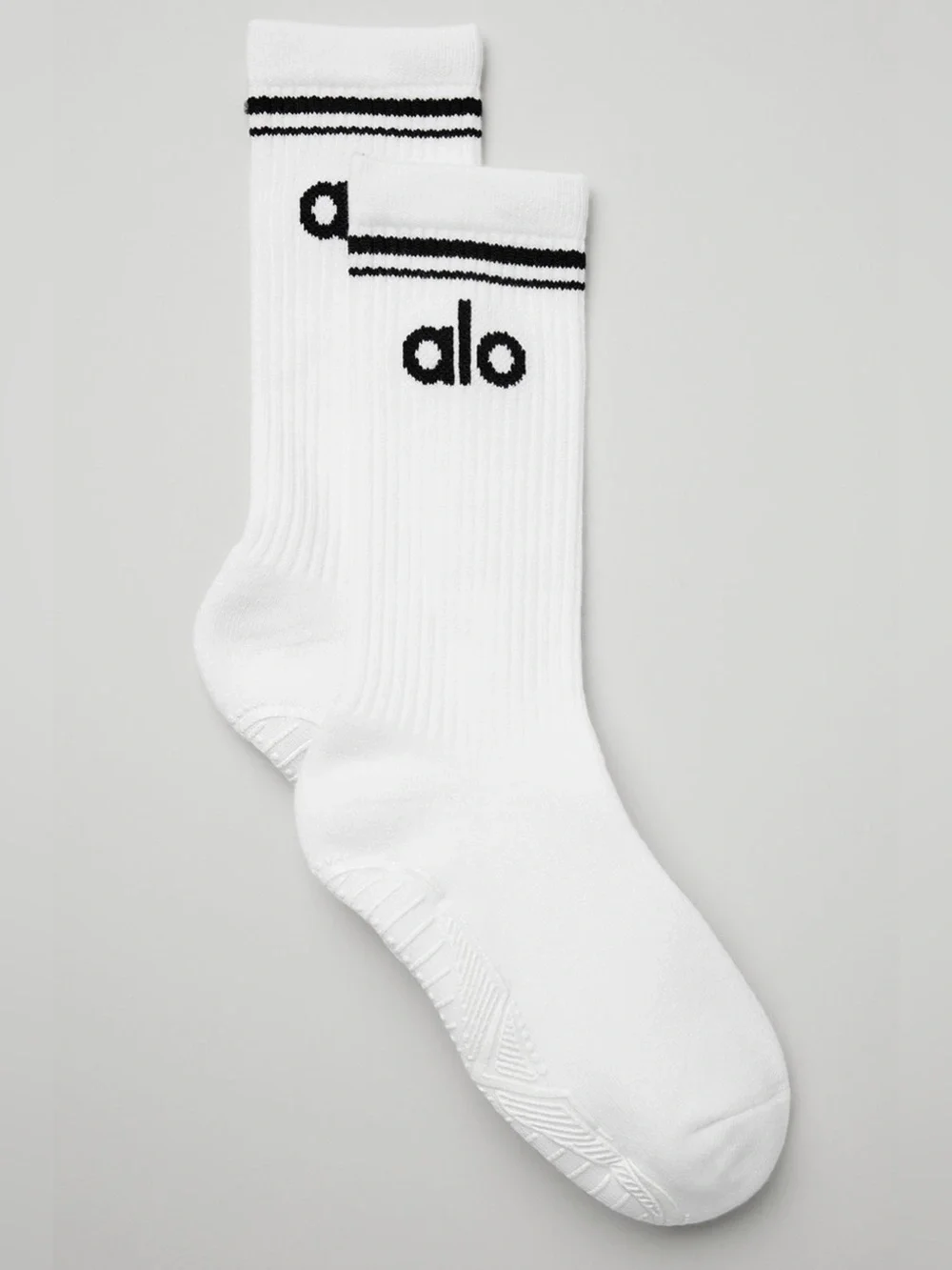 ALO Yoga Unisex Throwback Barre Sock - White Size M (W) 8-11.5 (M) 6.5-10 NWT